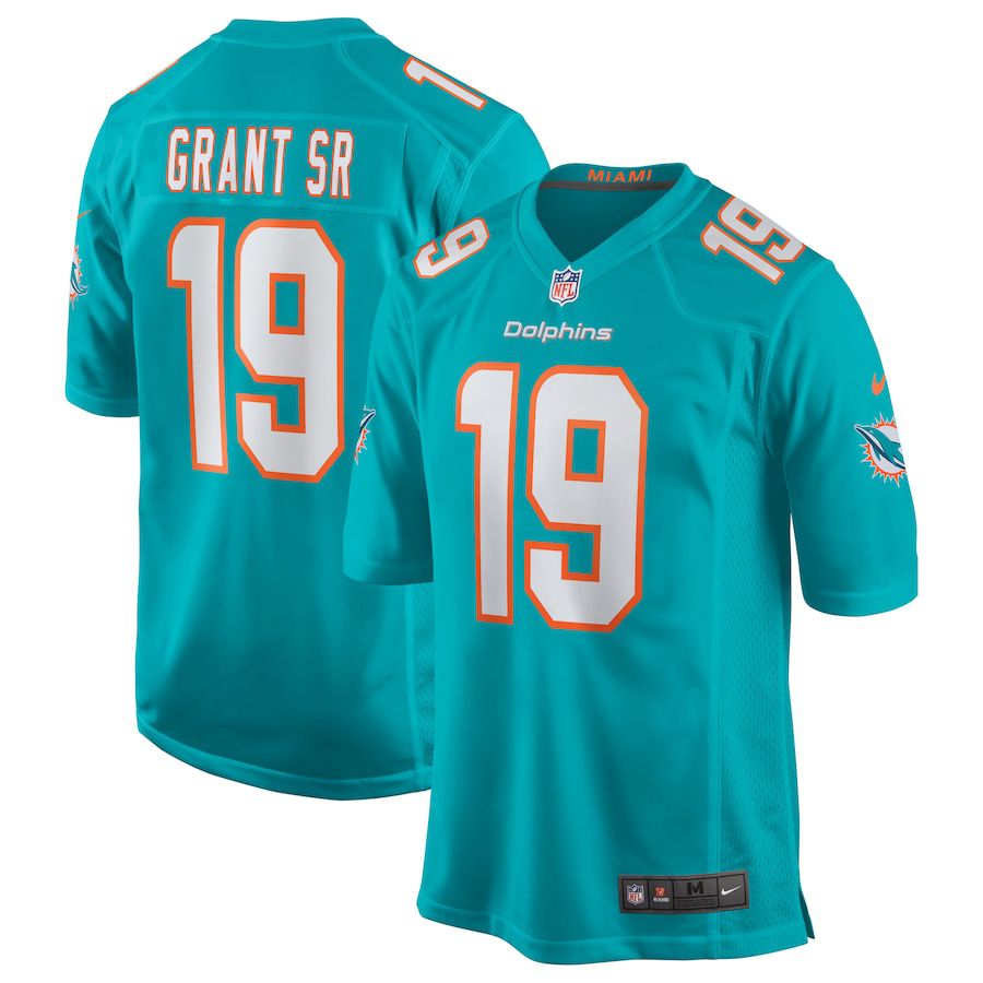 Men Miami Dolphins #19 Jakeem Grant Sr Nike Green Game NFL Jersey